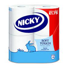 NICKY SOFT TOUCH 4-ROLL 2-PLY PMP