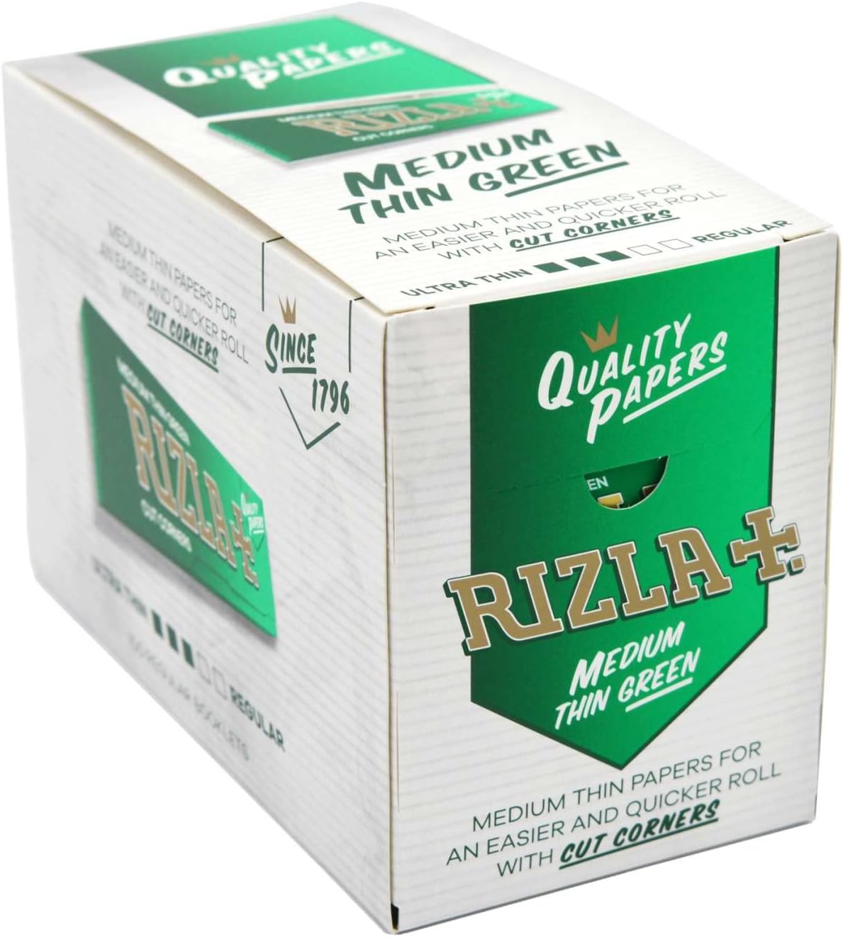 RIZLA VINTAGE GREEN REGULAR 100’S