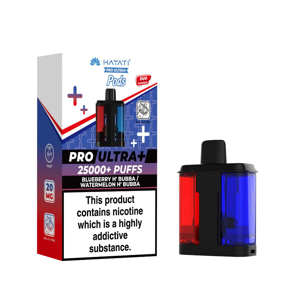 HAYATI PRO ULTRA PLUS 25K PODBLUE HUBBA BUBBA / WATERMELON HUBBA BUBBA