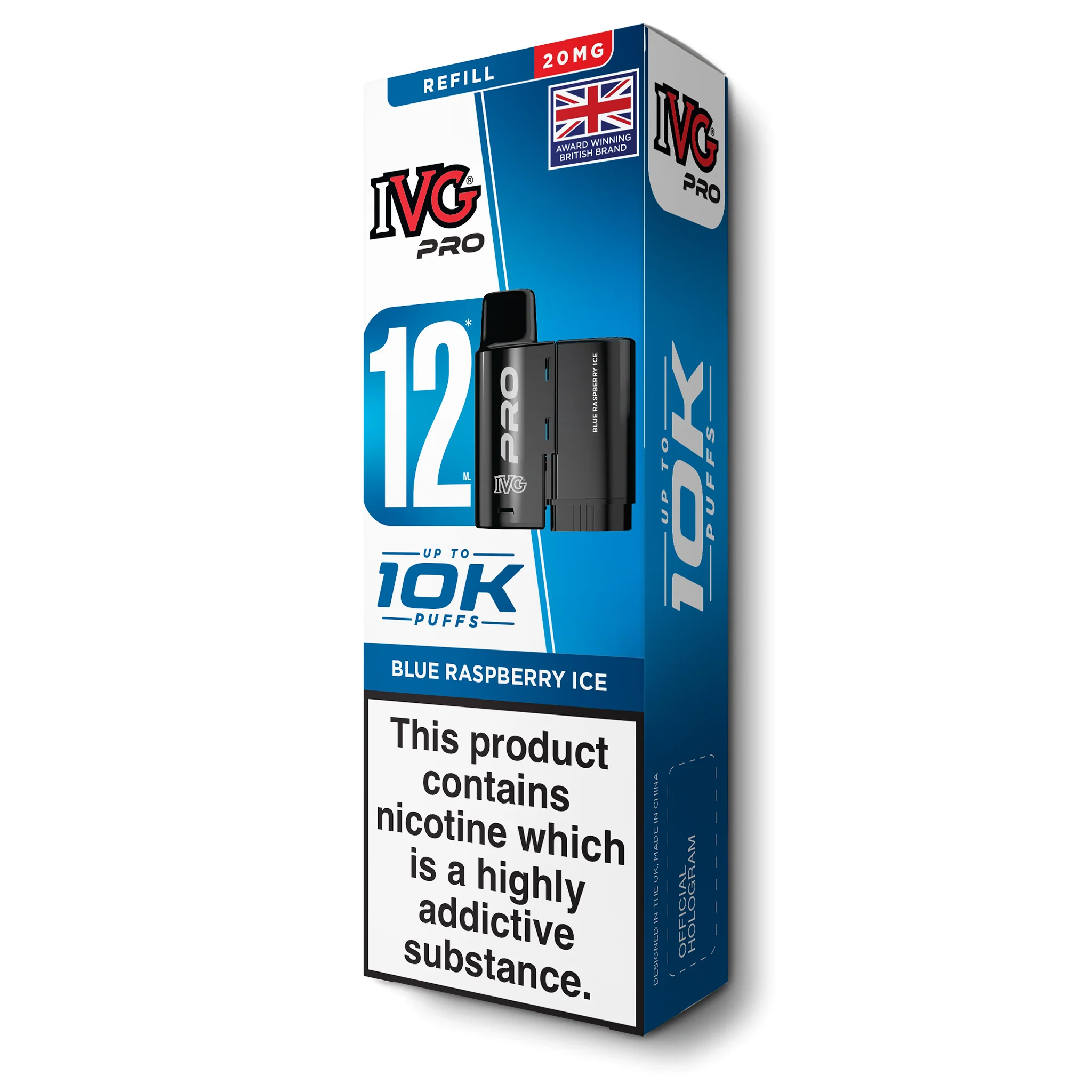 IVG PRO 10K PODS BLUE RASPBERRY ICE