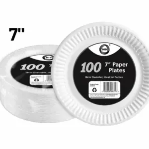 7" Paper Plates 30 Pack 1X1