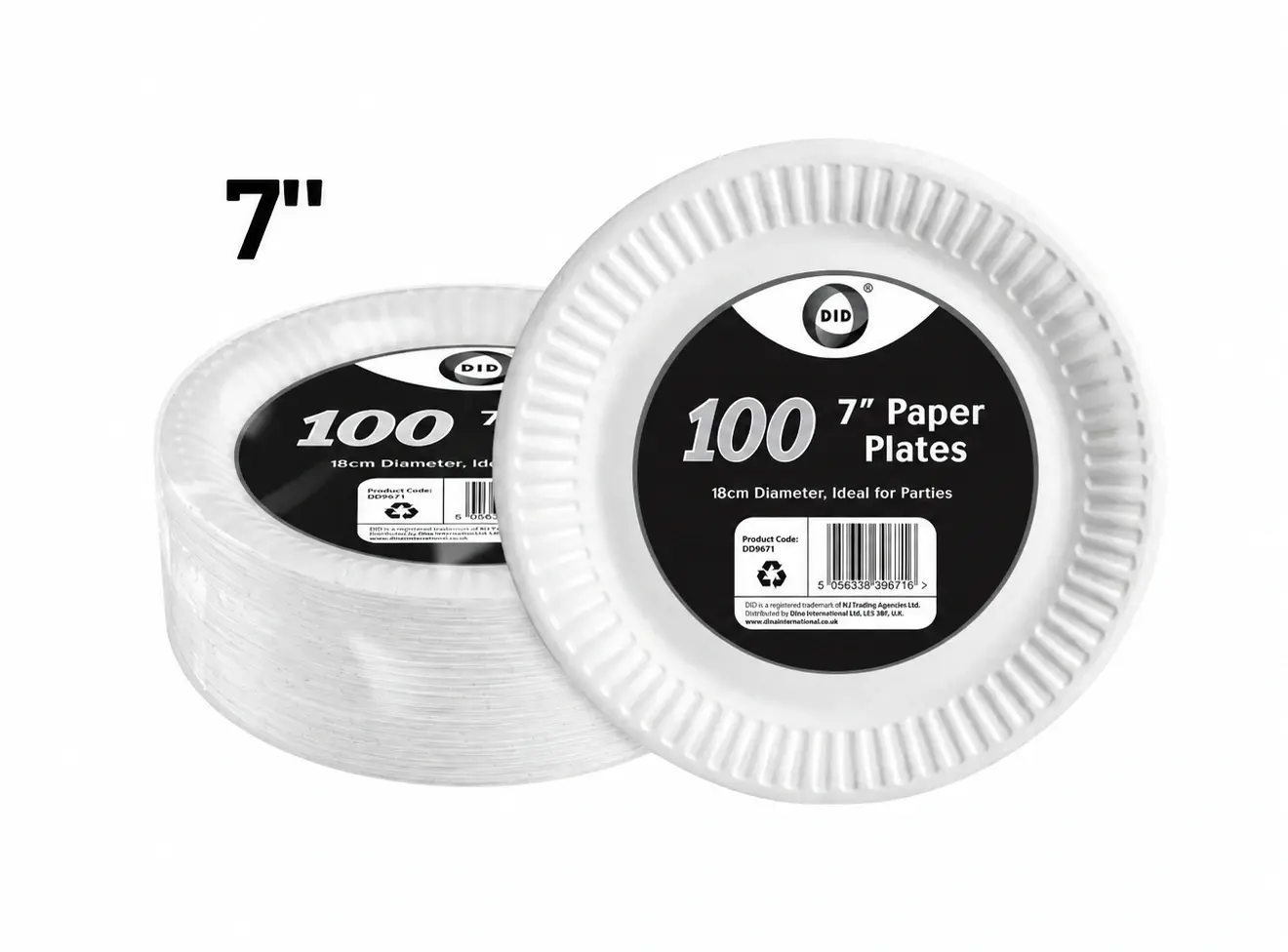 7" Paper Plates 30 Pack 1X1