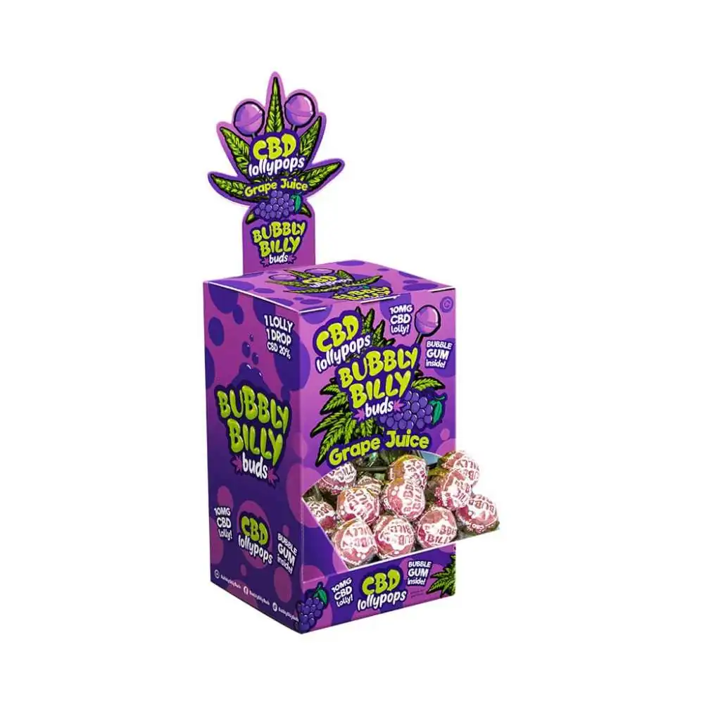 Bubbly Billy Buds Cbd Lollipops Grape Juice 1X100