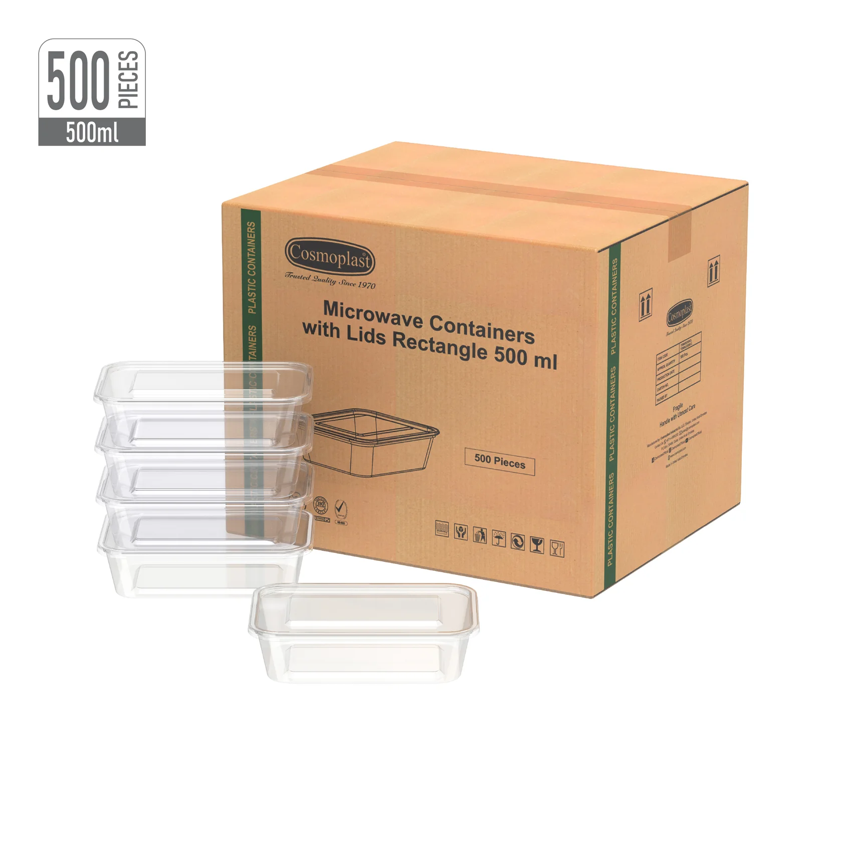 Ev Micro Boxes+Lids 500Cc Pk6 1X30