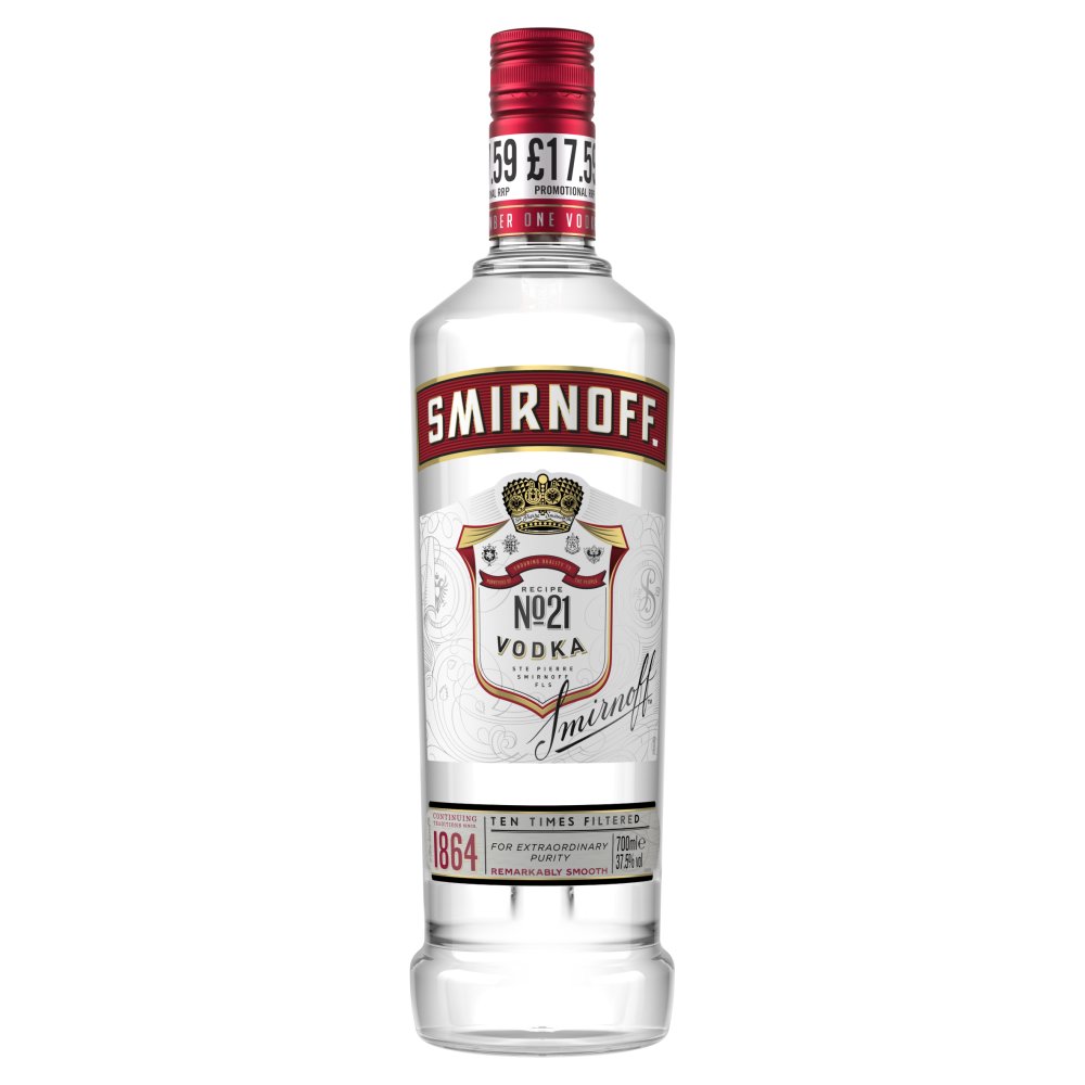 Smirnoff Vodka Pmp £17.59 Single Case 1X70CL