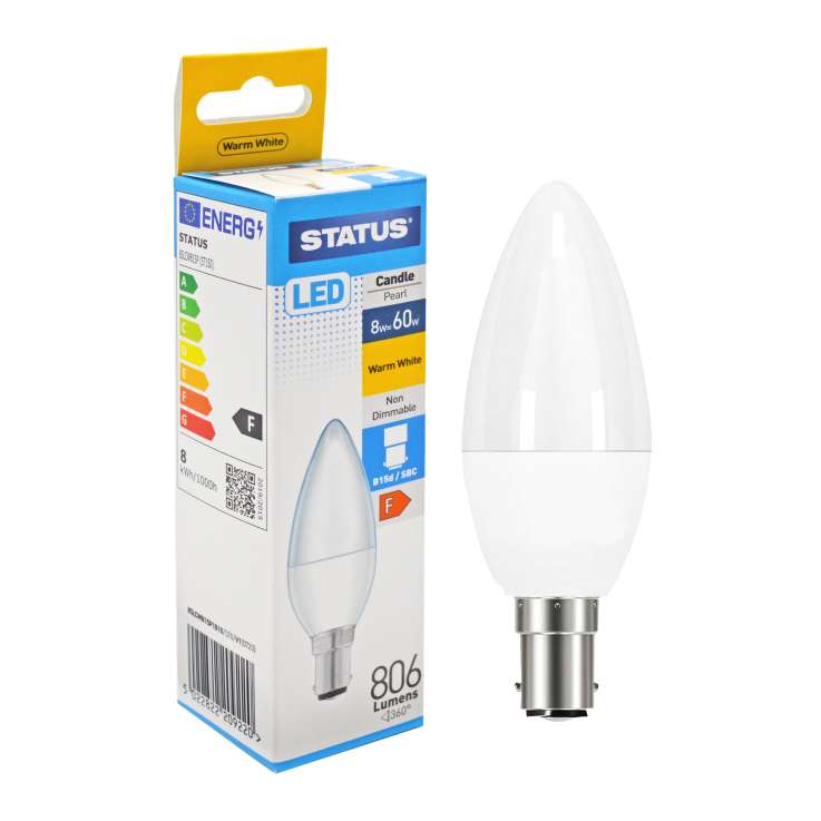 Sta Led Sbc Non- Dimmable Candle W/Wh 80W=60W